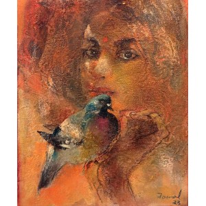 Jamal, 08 X 10, Oil on Canvas, Figurative Painting, AC-JML-012 Jamal, 08 X 10, Oil on Canvas, Figurative Painting, AC-JML-012